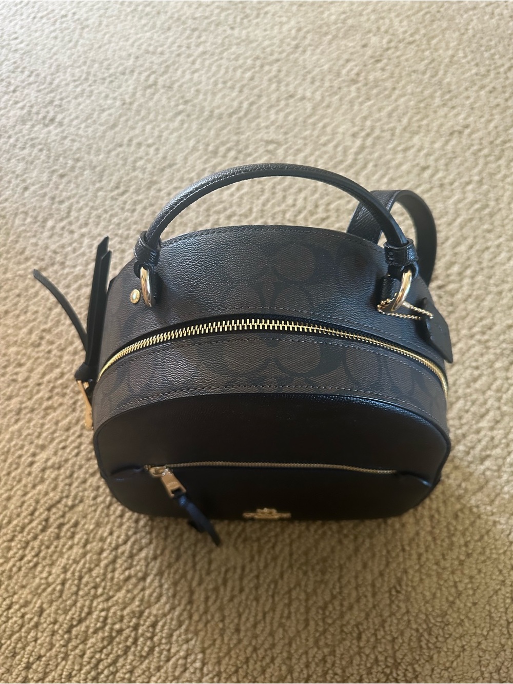 NEVER USED- Coach Jordyn Backpack in Black Leather with C Design - Picture 7 of 15